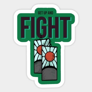 Get Up and Fight! Anime Demon Slayer Inspired Gift for Demon Slayer fans and anime lovers Tanjiro Sticker